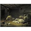 Image 1 : SCHAPEN, HAAN, KIPPEN EN KUIKENS IN EEN STAL...