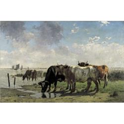 KOEIEN BIJ DE SCHELDE (CA. 1890)...