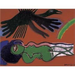 LIGGEND NAAKT MET VOGEL (1976)...