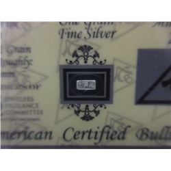 5 x 2015 US Mint .999 Silver bars - 1 grain each