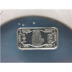 4 x .999 Silver "Lion" motif bars - 1 gram each