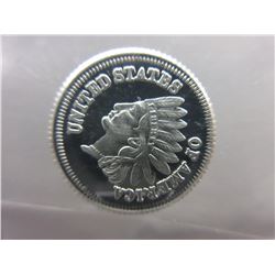 4 x .999 Silver "Indian Head penny" Art Rounds