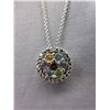 Image 1 : Multi Gemstone & Diamond pendant