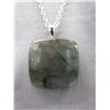 Image 1 : Unique - Square cut Labradorite necklace