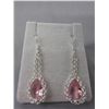 Image 1 : Sterling Silver & Pink Kunzite dangle earrings