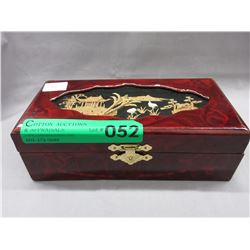 Japanese jewelry box & contents
