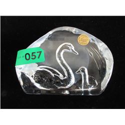 Lead Crystal swan ornament