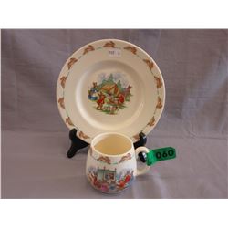 1930's "Bunnykins" Royal Doulton plate & cup