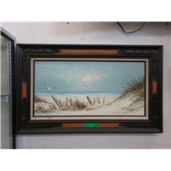 Signed acrylic painting
