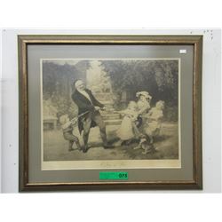 Vintage Fred Morgan print "A Tug Of War"
