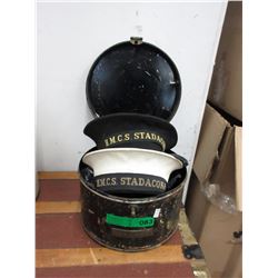 Vintage Canadian Navy hats & box