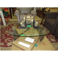 NEW - Modern glass top coffee table