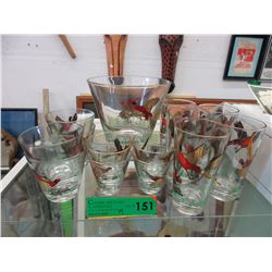 Vintage "Pheasant" barware
