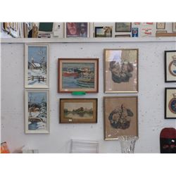 6 Framed pictures