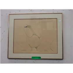 1975 Benjamin Chee Chee framed print