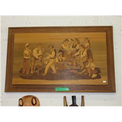 Inlaid wood picture
