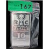 Image 2 : 10 Troy Ounce .999 Fine Silver Bar