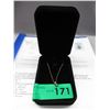 Image 2 : 14KT Yellow Gold Sapphire & Diamond Pendant & Chain