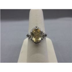 New 1.60 Carat Citrine & Diamond Cocktail Ring