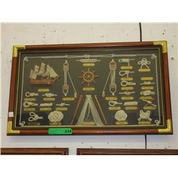 Framed Nautical Knot display
