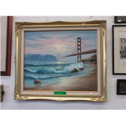 Framed acrylic wall painting