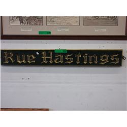 Wood signed "Rue Hastings"