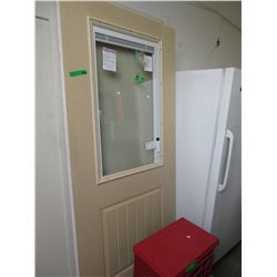 Exterior room door with built in blinds
