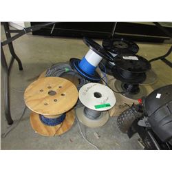 8 Partial spools of electrical cable - assorted