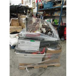 Skid of storage locker goods