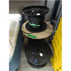 3 Partial spools of electrical cable