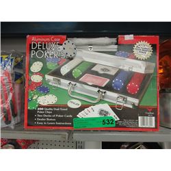 Poker set in aluminum case