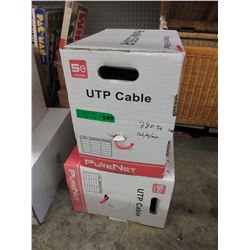 2 Spools of UTP cable wire