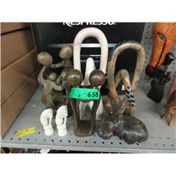 7 Carved stone ornaments