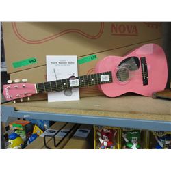 New child size acoustic guitar - pink