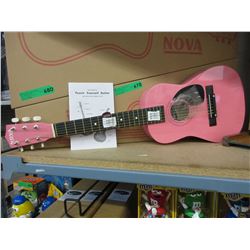 New child size acoustic guitar - pink