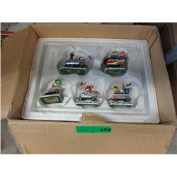 2 Sets of M&M's collectible Christmas figurines