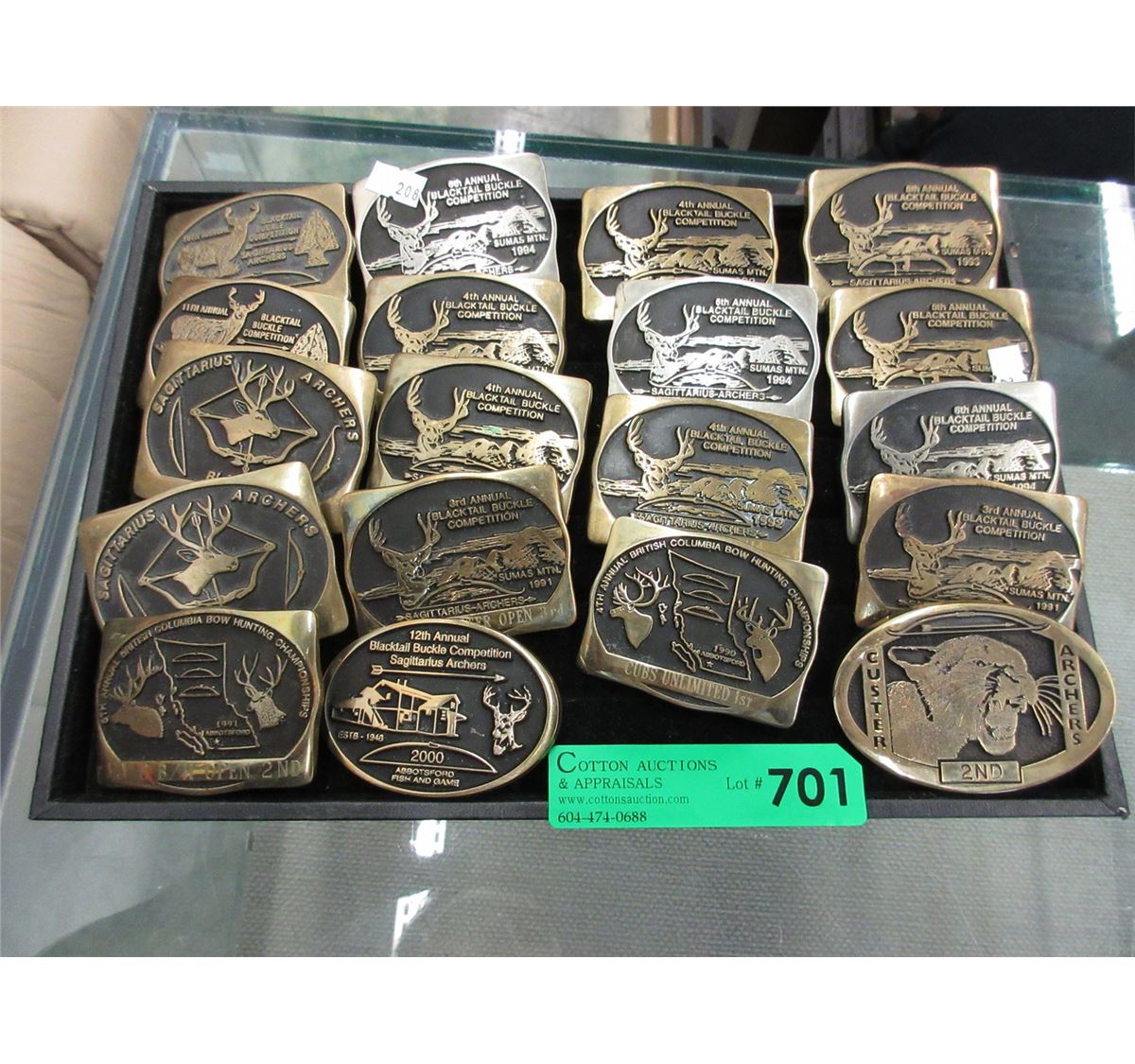 19 Archery competition belt buckles