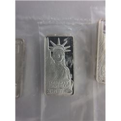 4 x .999 Fine Silver bars - 2.5 Grams each