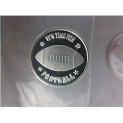 4 x .999 Silver "It's Time for Football" rounds