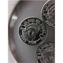 4 x .999 Silver "Lady Liberty Head" rounds