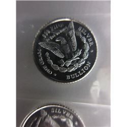 4 x .999 Silver "Morgan Head/Eagle" rounds