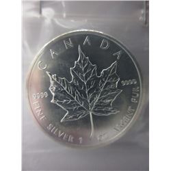 .9999 Silver "Canada Maple Leaf" coin - 1 oz.