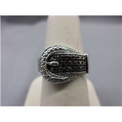 .925 Sterling Silver ring - "Belt Buckle" design