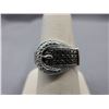 Image 1 : .925 Sterling Silver ring - "Belt Buckle" design