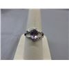 Image 1 : 1.75 CT Oval Amethyst Dinner Ring set with 2 Diamonds