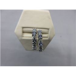 New Tanzanite & Diamond hoop earrings