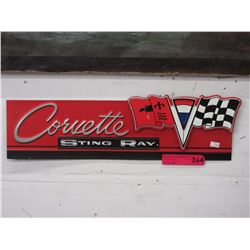 Corvette Stingray tin sign