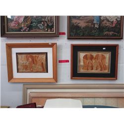 2 Framed elephant pictures