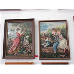 2 Needle point pictures