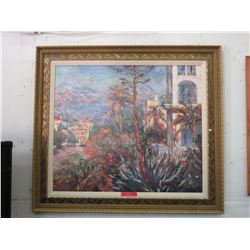 Large framed print in ornate frame